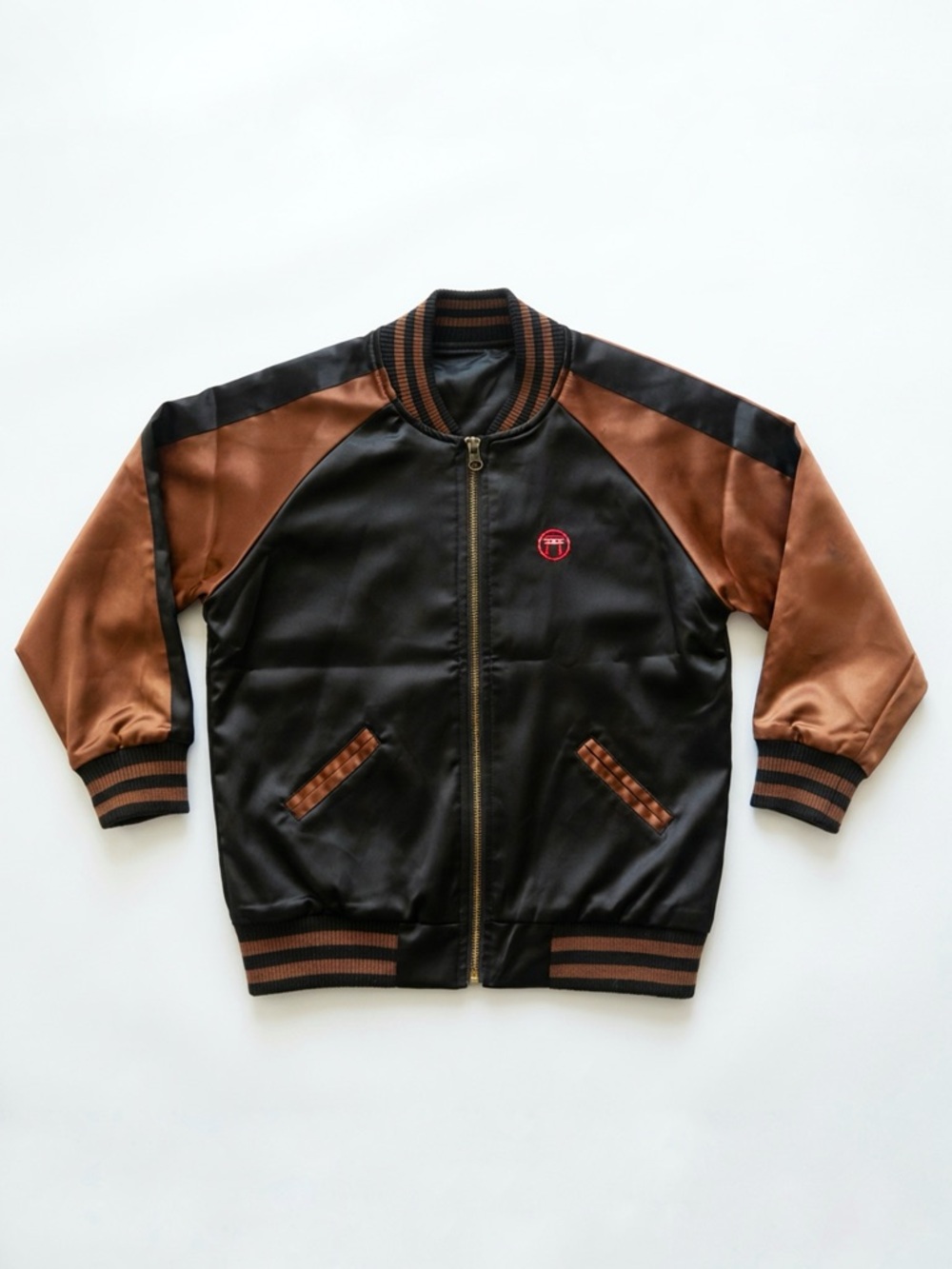 Kids Sukajan Jacket “Red Skating Panda”, size 8-10